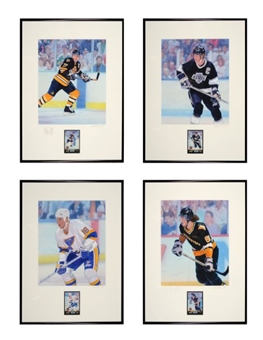 Set of Twelve 1992/93 Hockey Team Pinnacle Original Artworks 